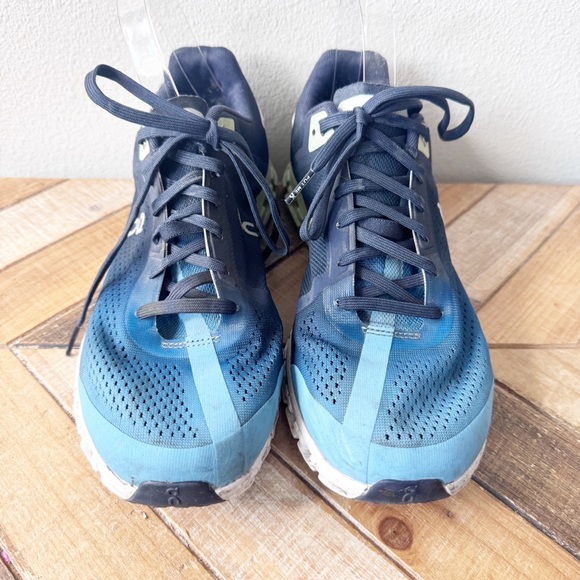 On Clouds Men's Navy and Light Blue Shoes - Picture 7 of 16